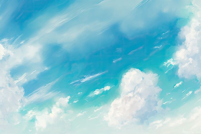 تصویر آسمان آبی فانتزی